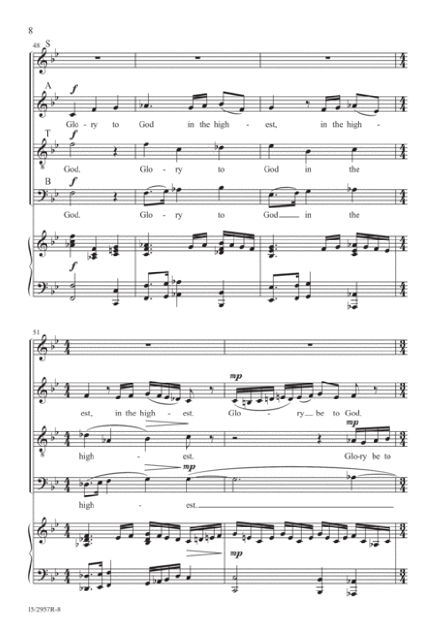 Gloria in Excelsis Deo (from “Gloria”) Divisi scores gallery preview page 9