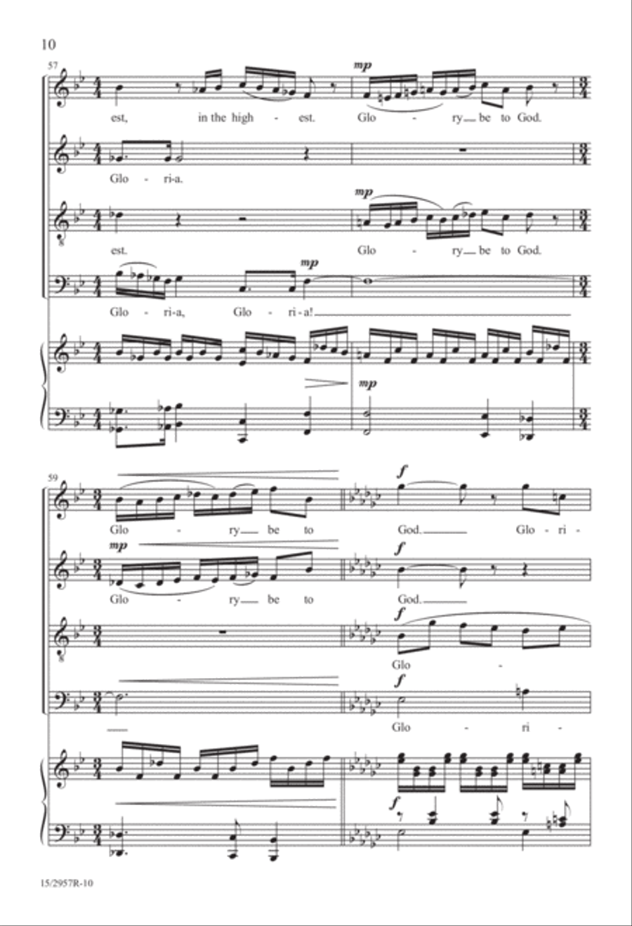 Gloria in Excelsis Deo (from “Gloria”) Divisi scores gallery preview page 11