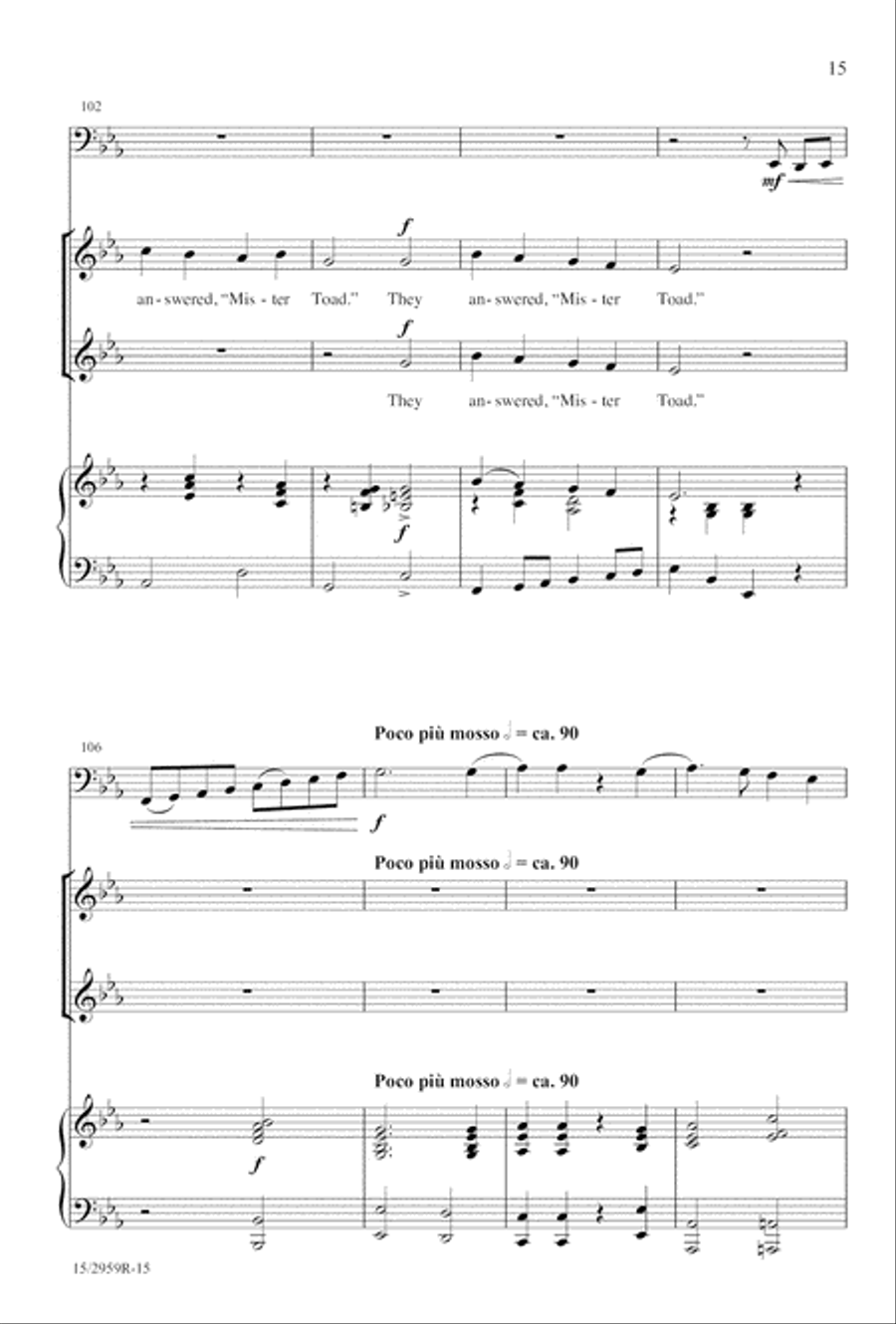 The Song of Mr. Toad The Song of Mr. Toad SSA scores gallery preview page 16
