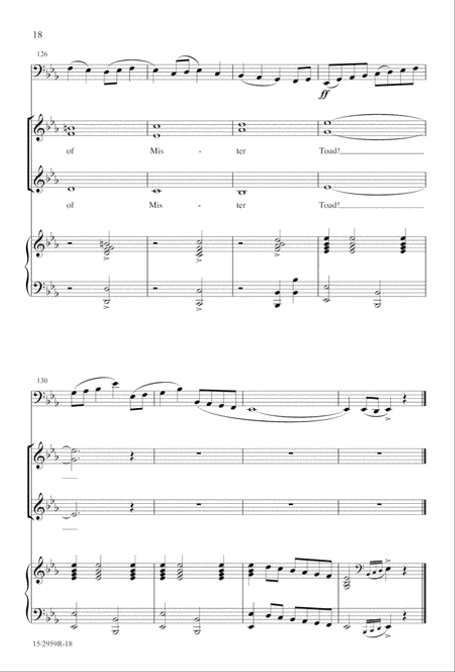 The Song of Mr. Toad The Song of Mr. Toad SSA scores gallery preview page 19