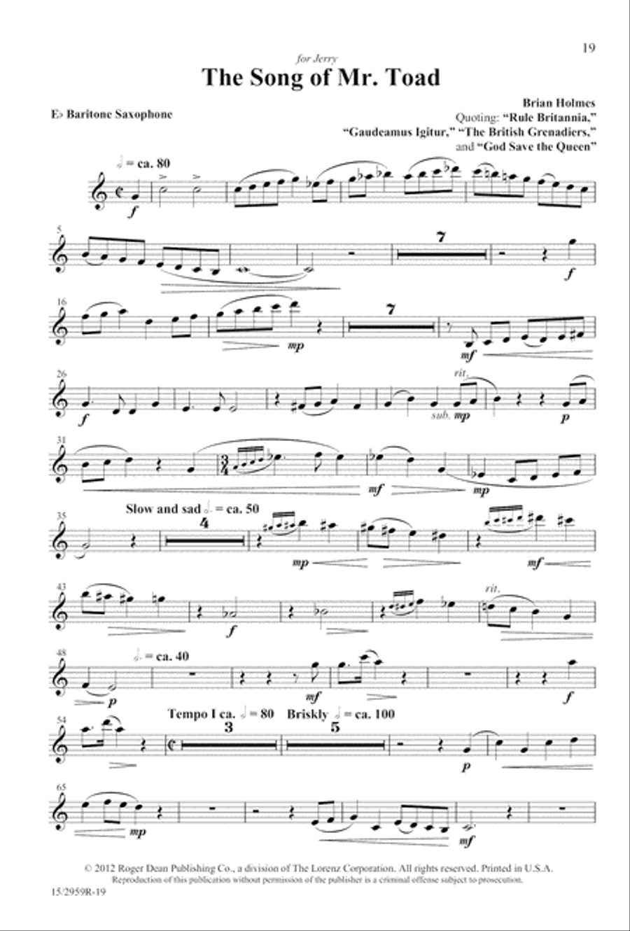 The Song of Mr. Toad The Song of Mr. Toad SSA scores gallery preview page 20