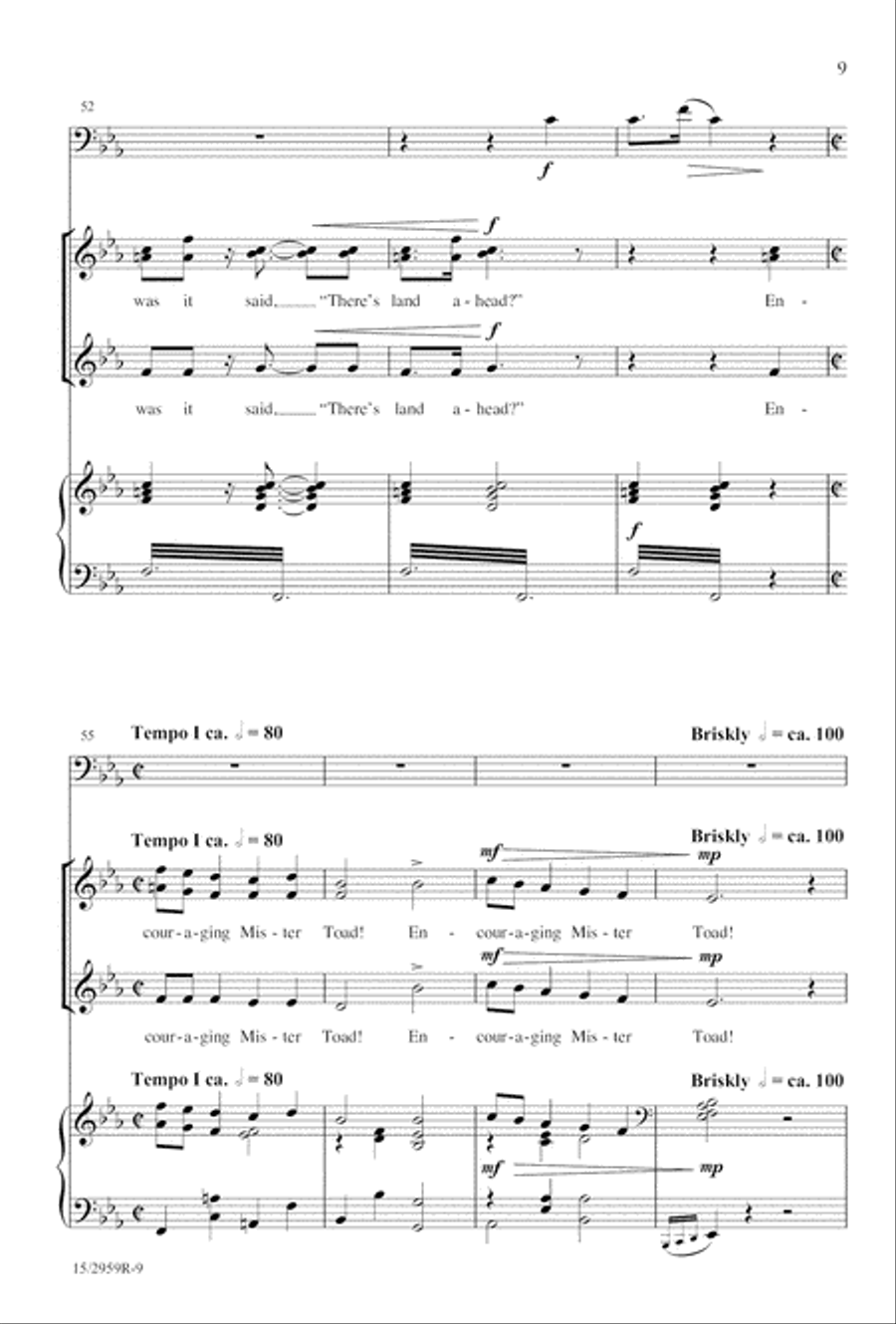 The Song of Mr. Toad The Song of Mr. Toad SSA scores gallery preview page 10