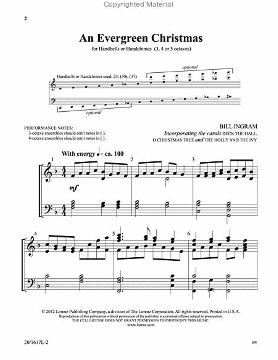 An Evergreen Christmas 5-Octaves scores gallery preview page 2