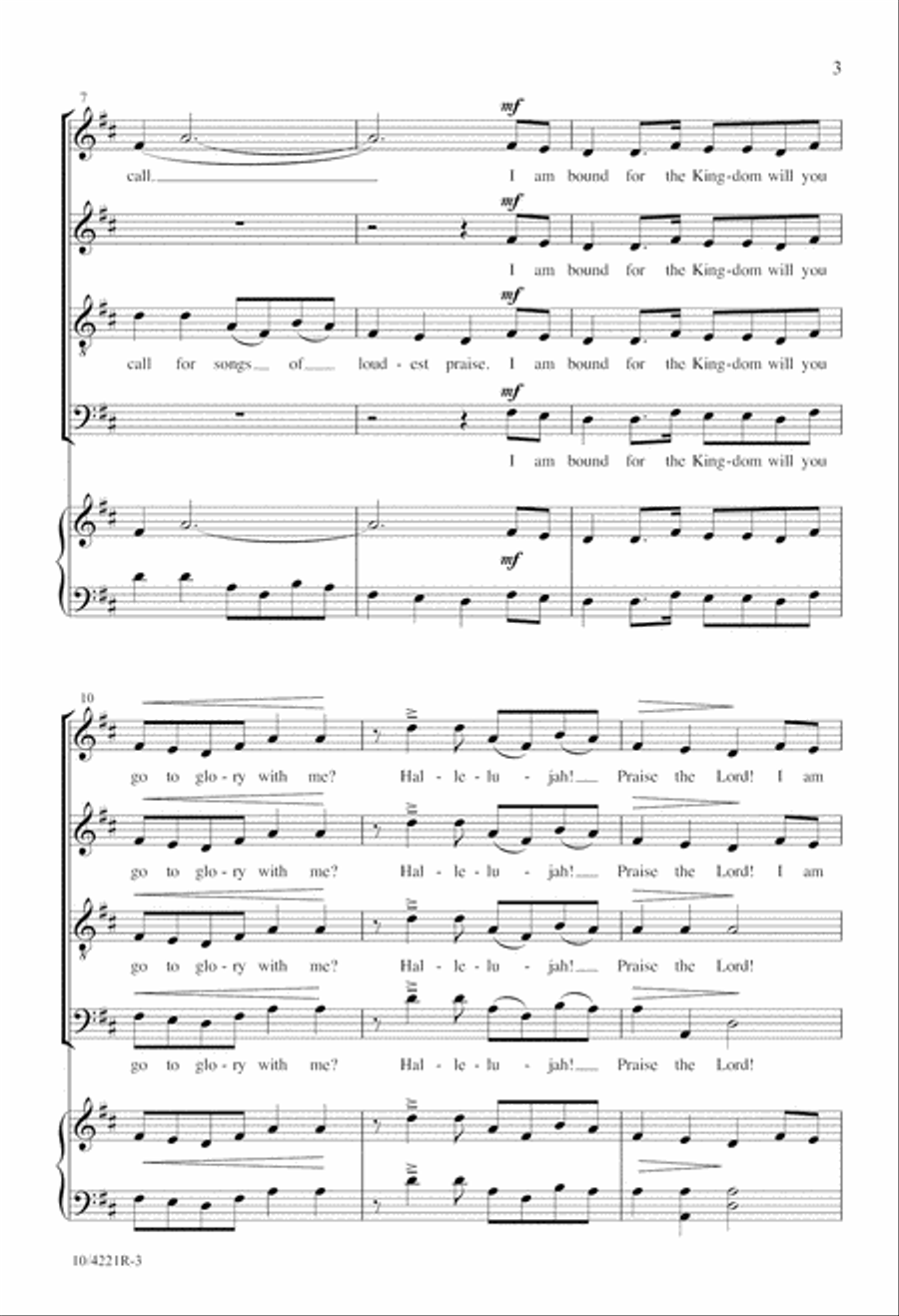 I Am Bound for the Kingdom 4-Part scores gallery preview page 4