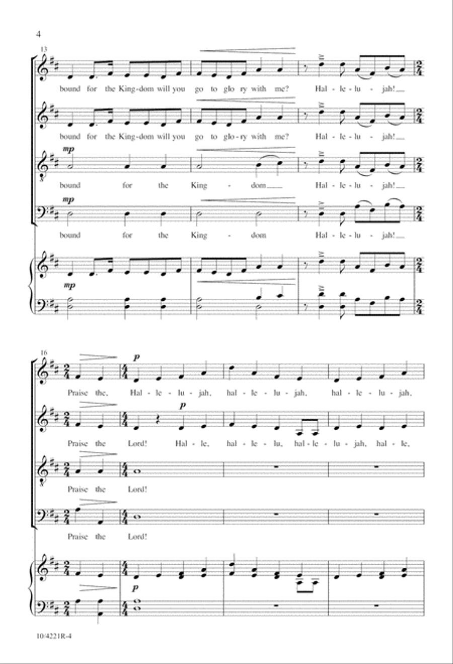 I Am Bound for the Kingdom 4-Part scores gallery preview page 5