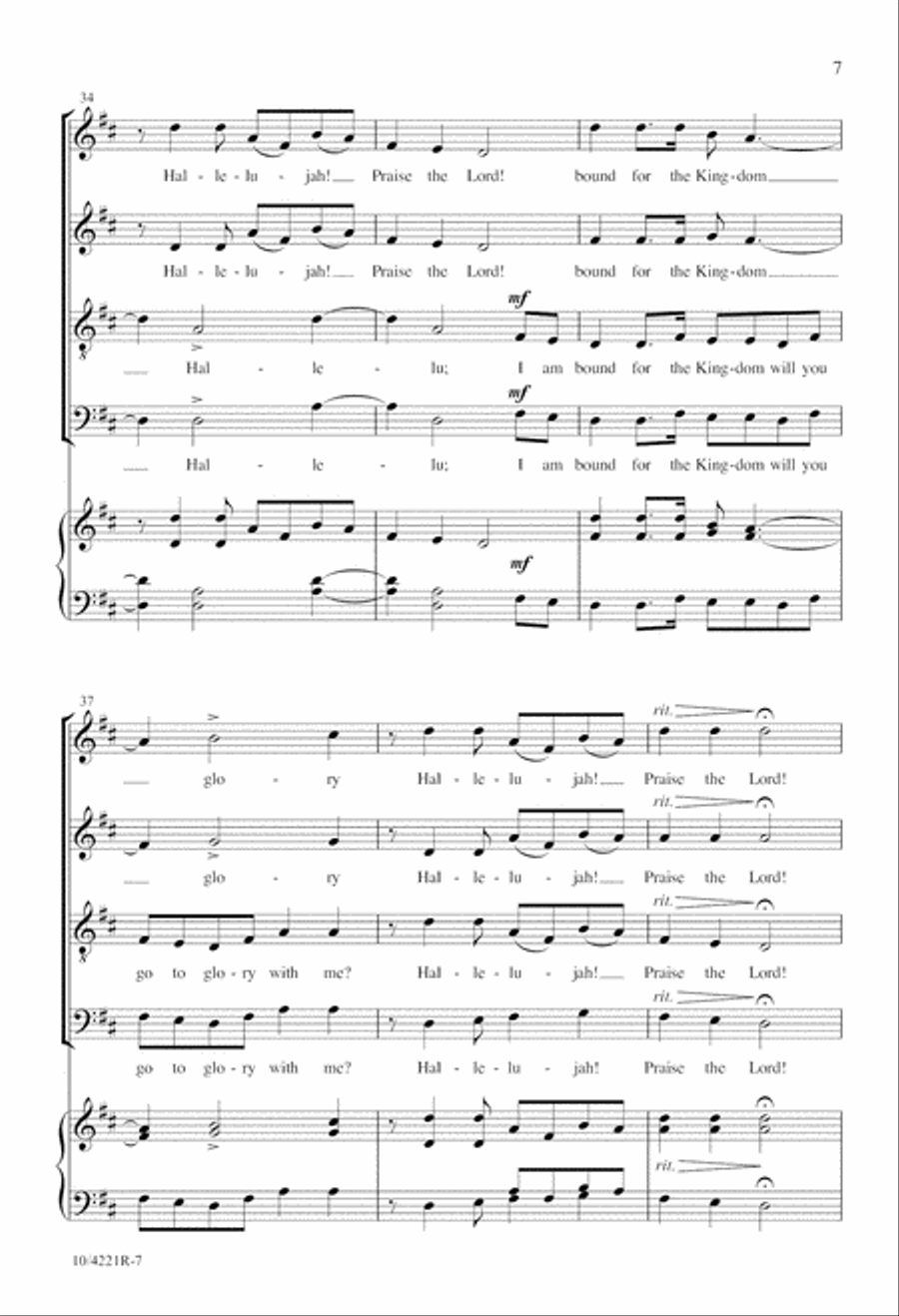 I Am Bound for the Kingdom 4-Part scores gallery preview page 8