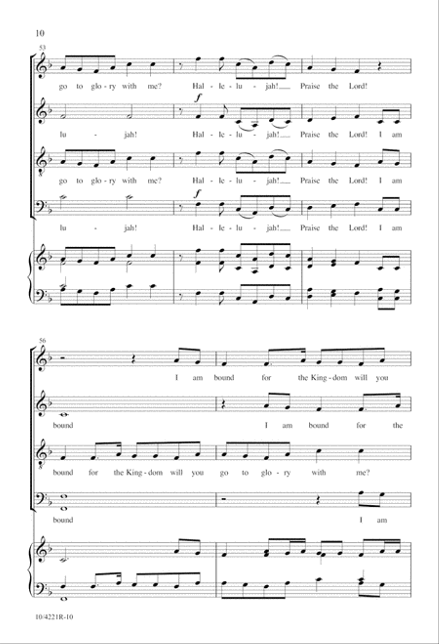 I Am Bound for the Kingdom 4-Part scores gallery preview page 11