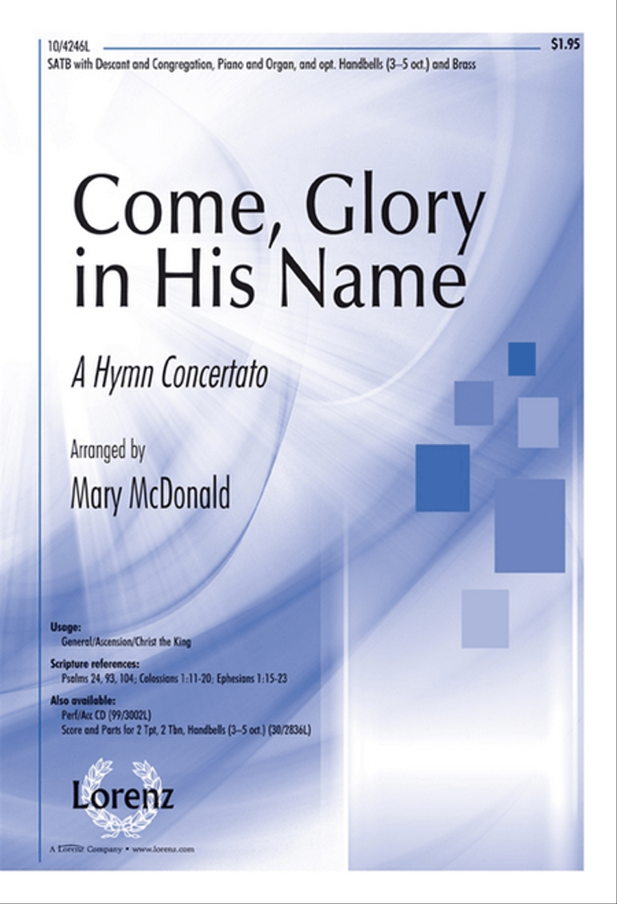 Come, Glory in His Name Come, Glory in His Name 4-Part scores gallery preview page 1