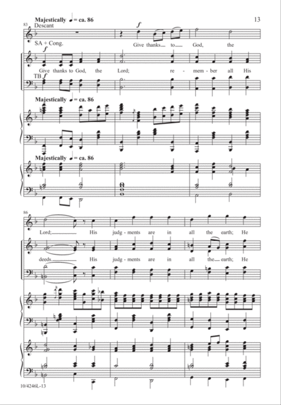 Come, Glory in His Name Come, Glory in His Name 4-Part scores gallery preview page 14
