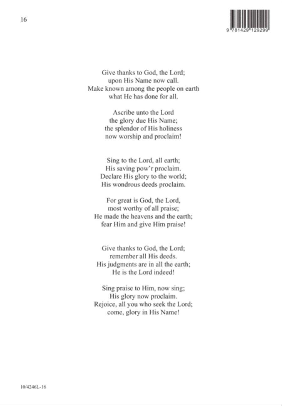 Come, Glory in His Name Come, Glory in His Name 4-Part scores gallery preview page 17