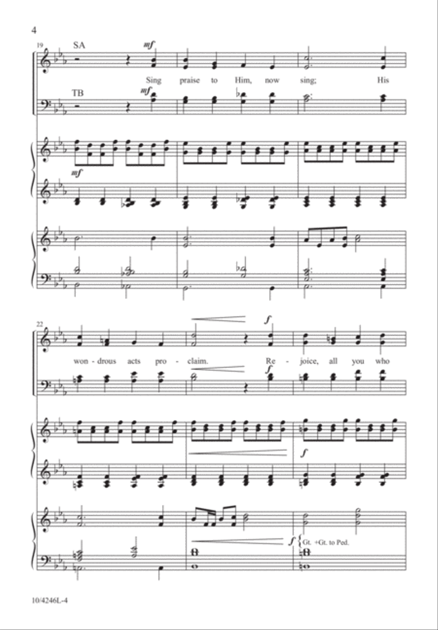 Come, Glory in His Name Come, Glory in His Name 4-Part scores gallery preview page 5