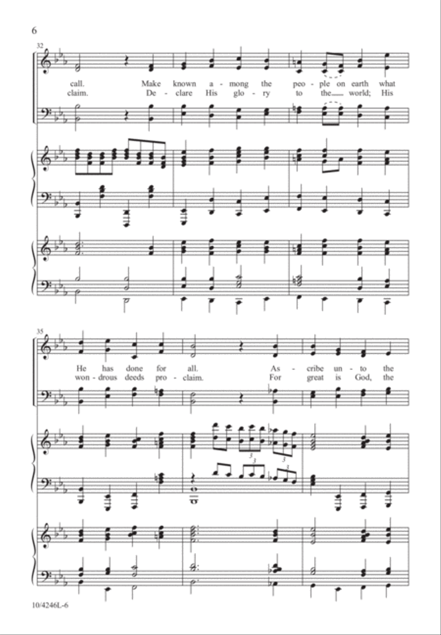 Come, Glory in His Name Come, Glory in His Name 4-Part scores gallery preview page 7