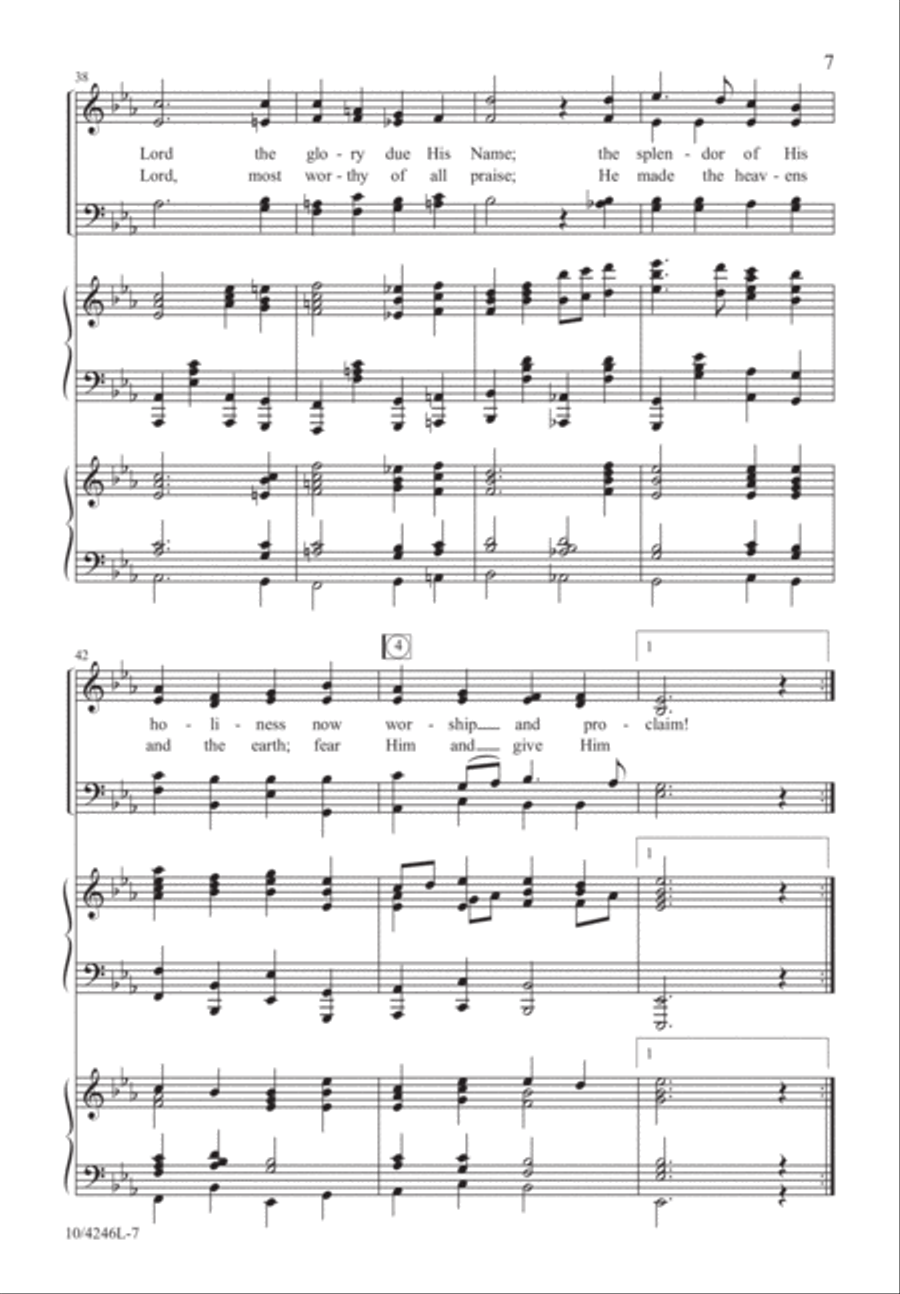 Come, Glory in His Name Come, Glory in His Name 4-Part scores gallery preview page 8