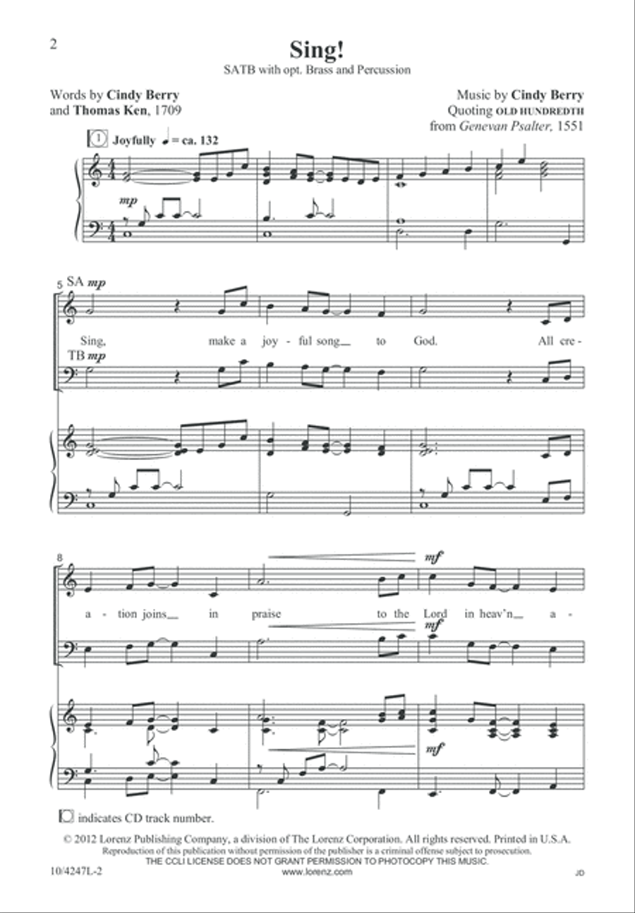 Sing! Sing! 4-Part scores gallery preview page 3