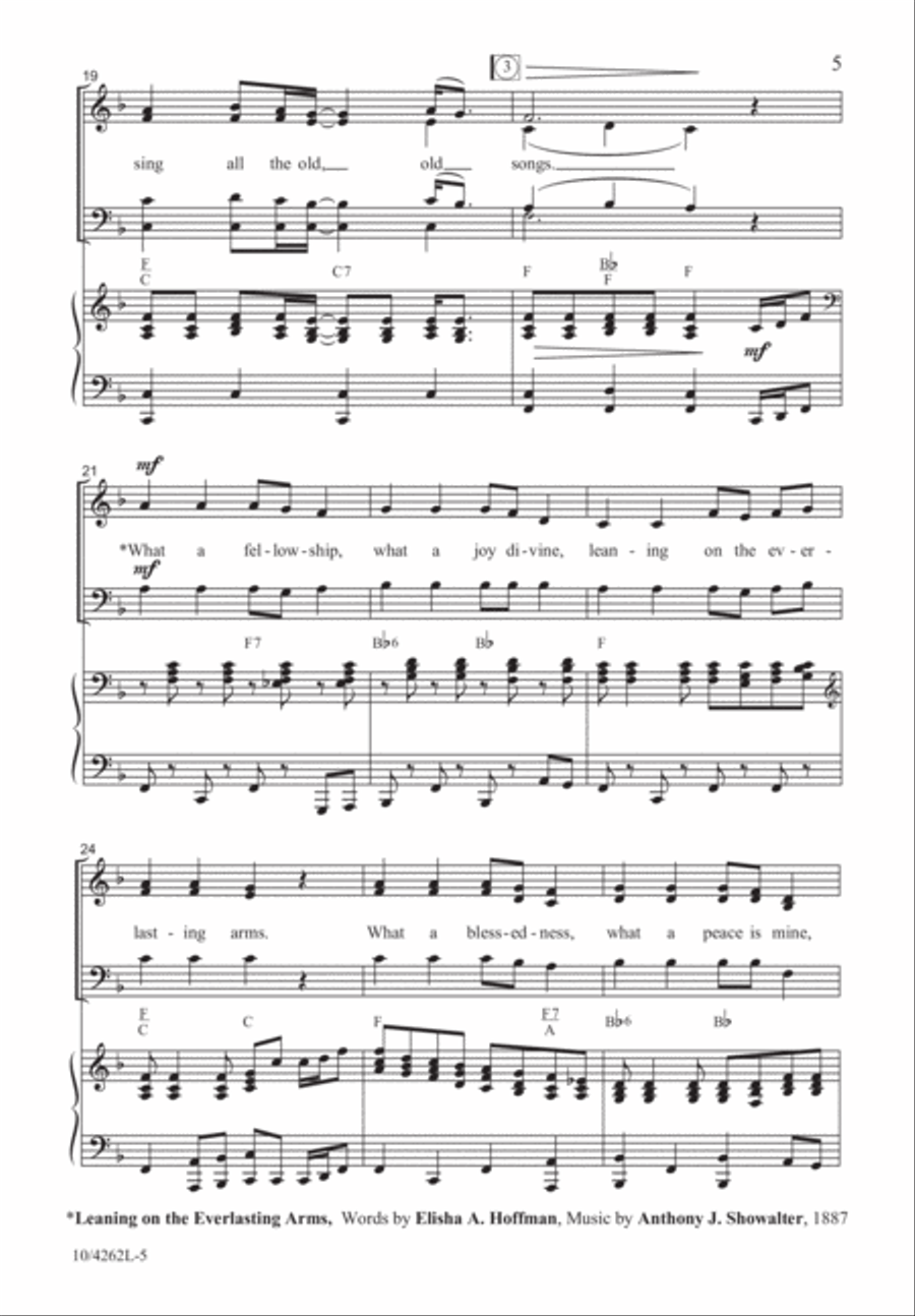 Back to the Church in the Wildwood 4-Part scores gallery preview page 6