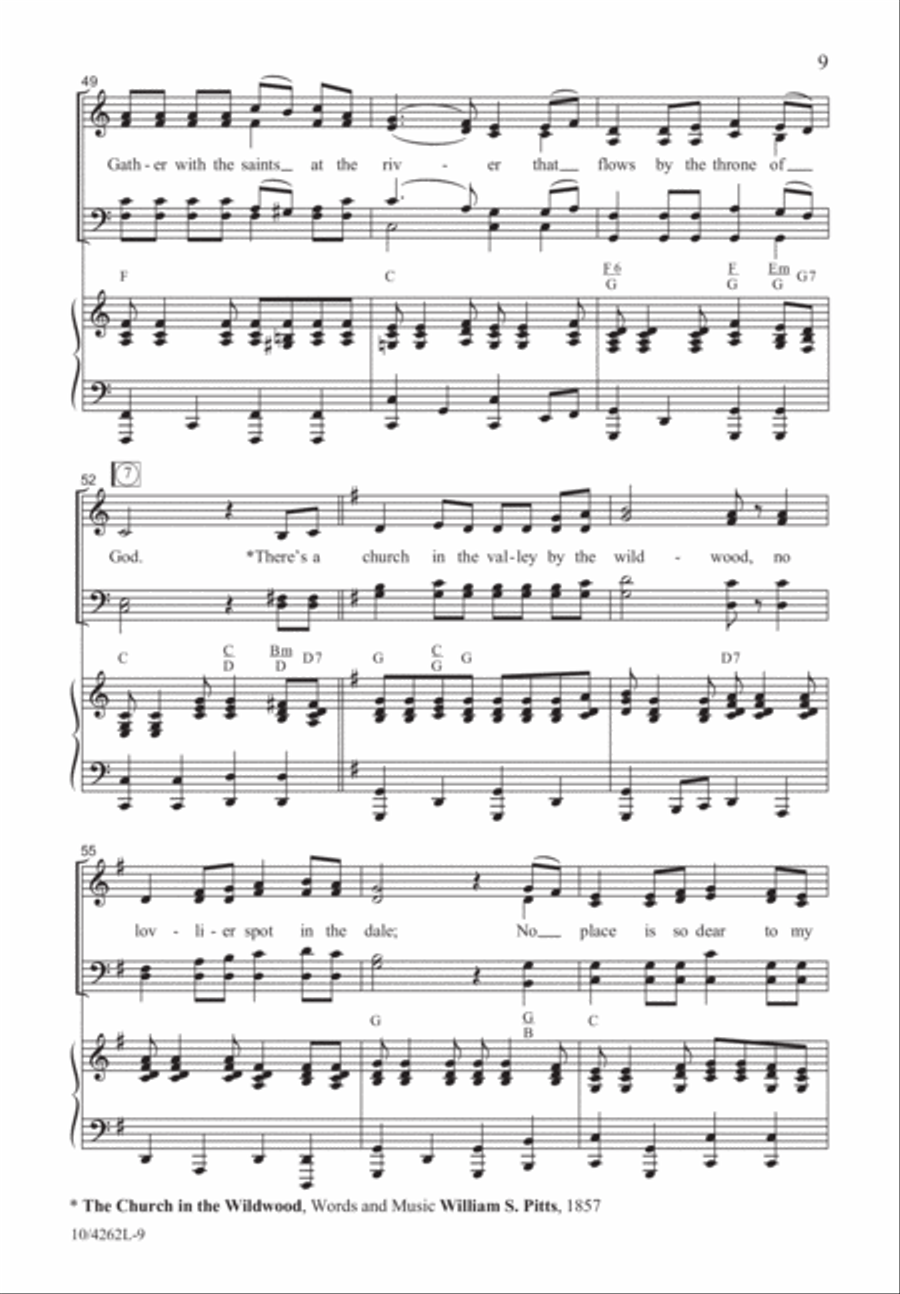 Back to the Church in the Wildwood 4-Part scores gallery preview page 10