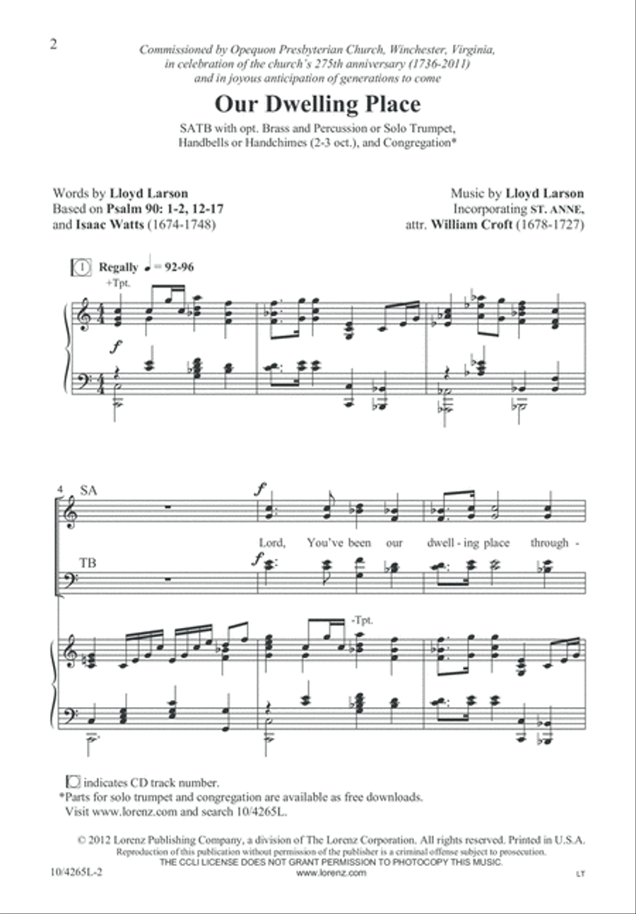 Our Dwelling Place Our Dwelling Place 4-Part scores gallery preview page 3