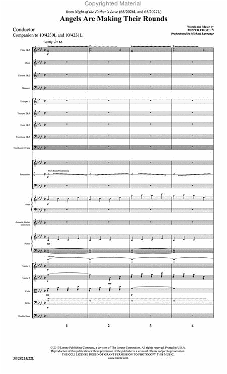 Angels Are Making Their Rounds - Orchestral Score and CD with Printable Parts Choir scores gallery preview page 2