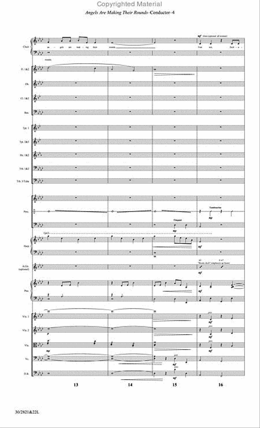 Angels Are Making Their Rounds - Orchestral Score and CD with Printable Parts Choir scores gallery preview page 5