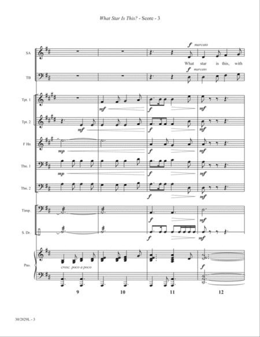 What Star Is This? - Brass and Percussion Score and Parts Choir scores gallery preview page 4