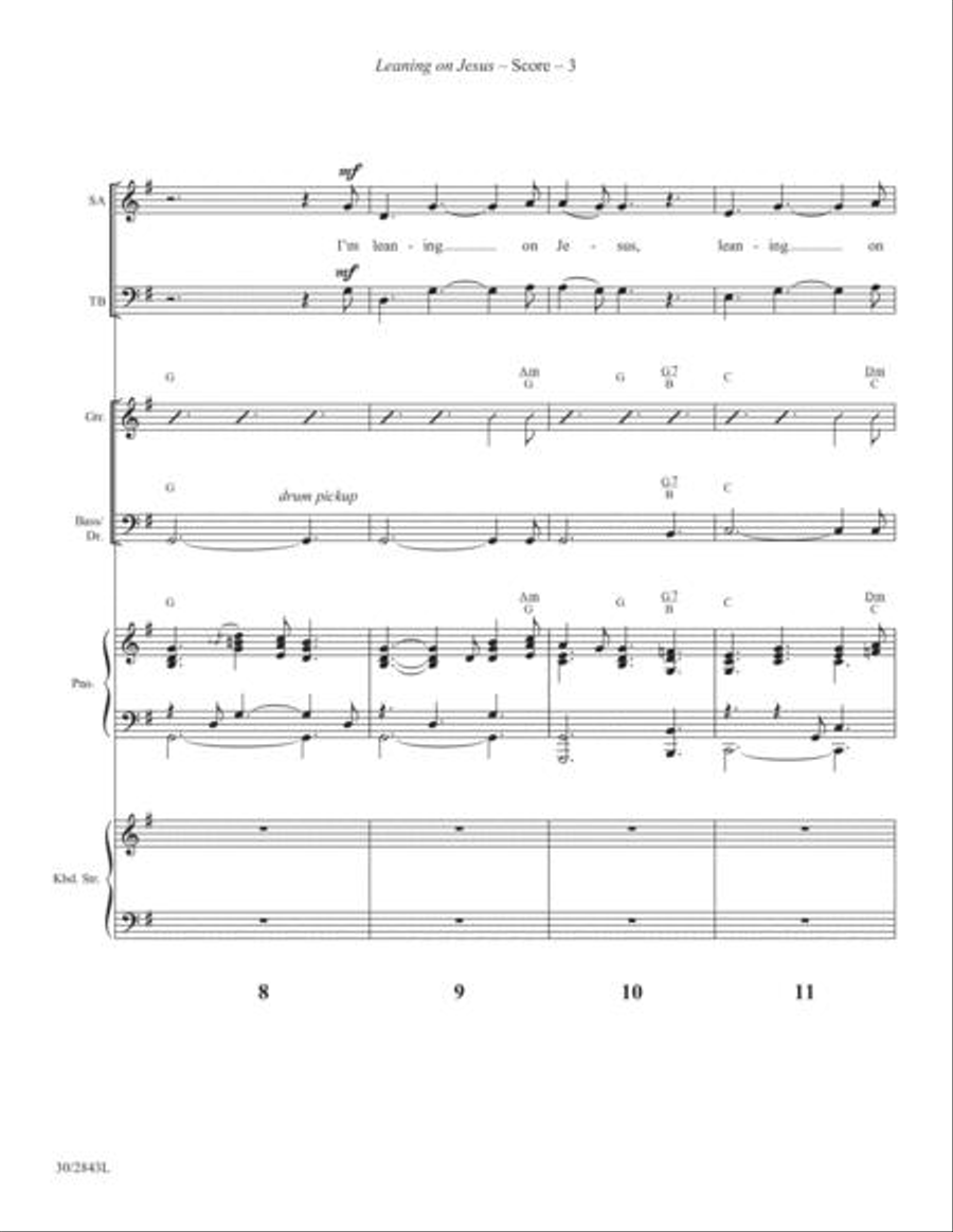 Leaning on Jesus - Rhythm Score and Parts Choir scores gallery preview page 4