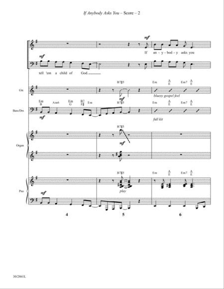 If Anybody Asks You - Rhythm Score and Parts Choir scores gallery preview page 3