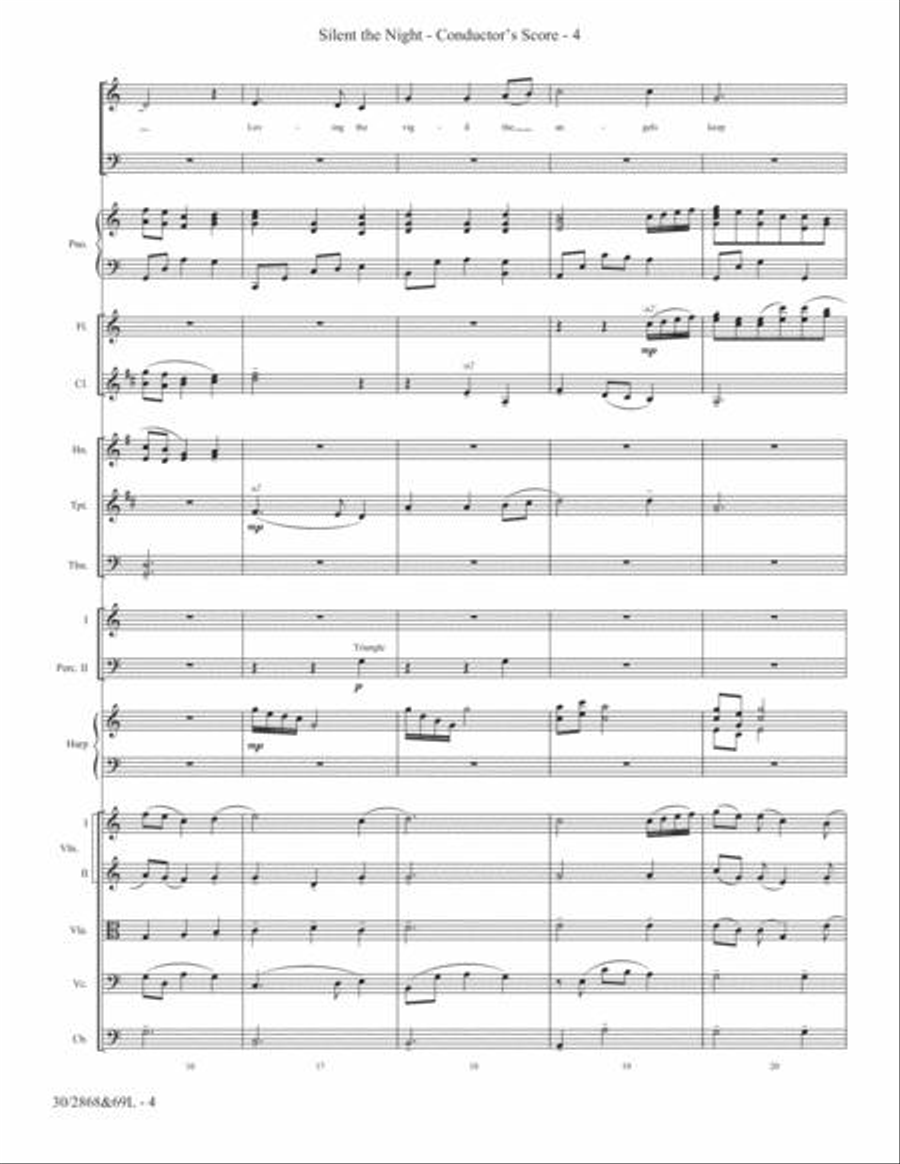 Silent the Night - Orchestral Score and Parts Choir scores gallery preview page 4
