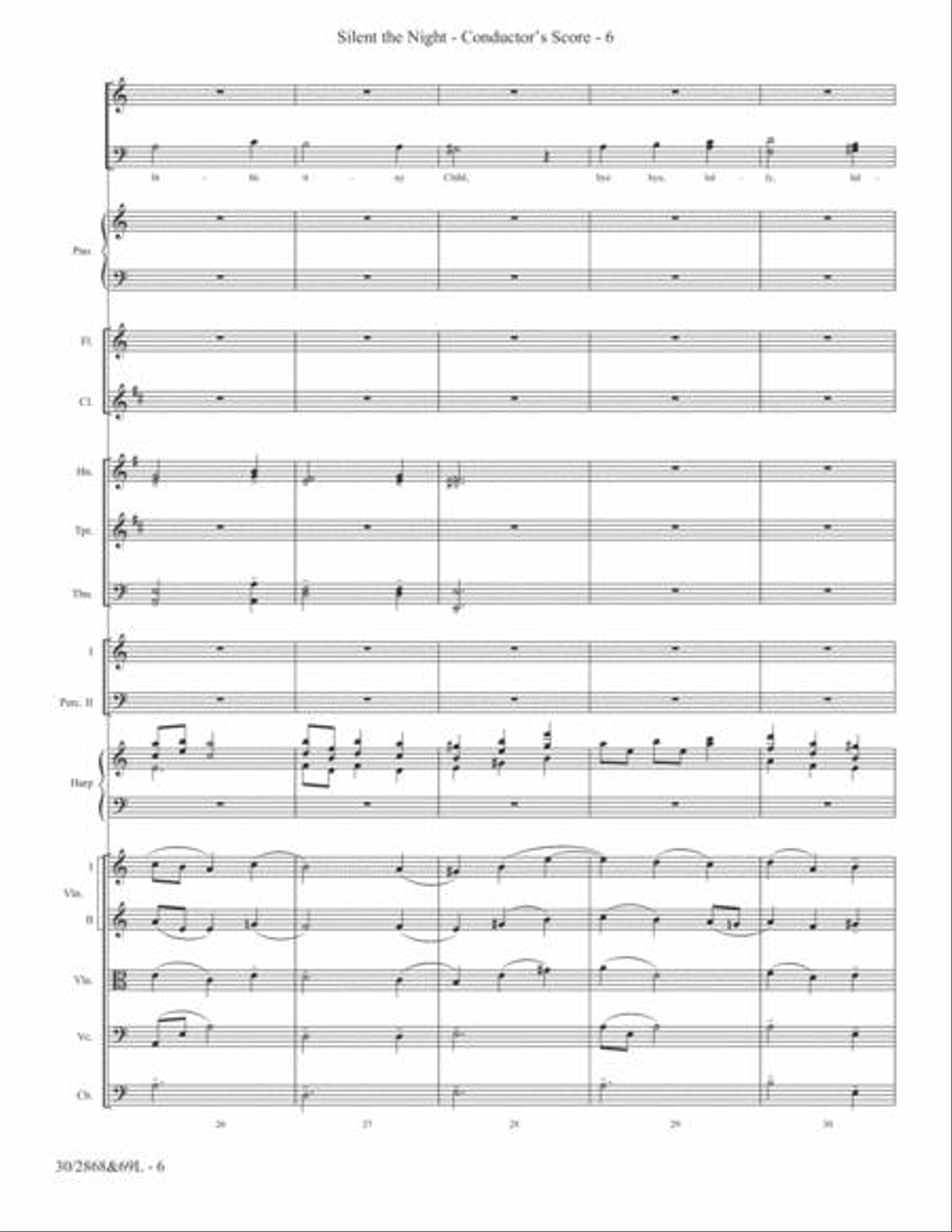 Silent the Night - Orchestral Score and Parts Choir scores gallery preview page 6