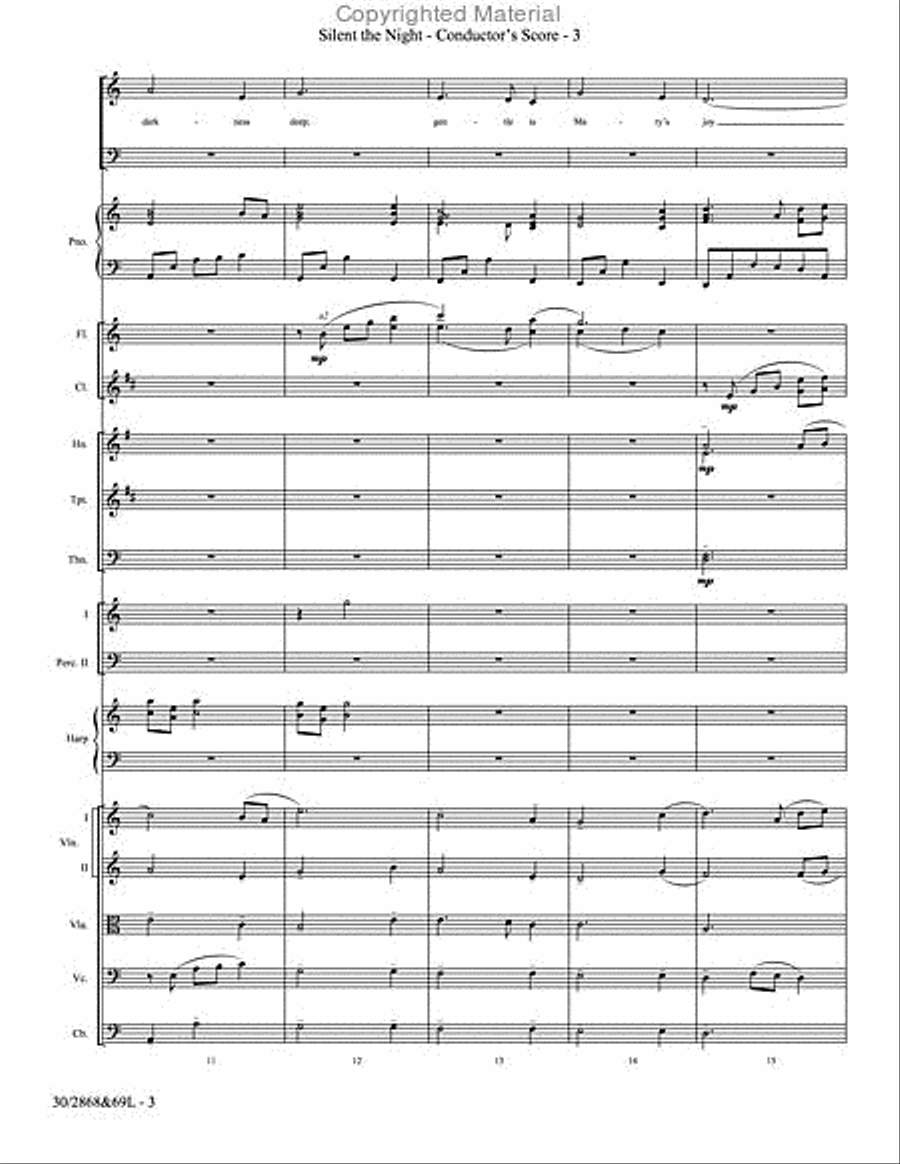 Silent the Night - Orchestral Score and CD with Printable Parts Choir scores gallery preview page 4