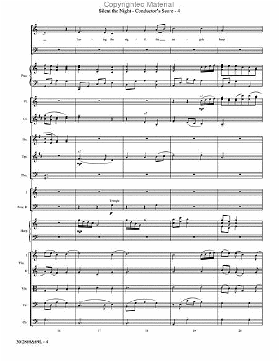 Silent the Night - Orchestral Score and CD with Printable Parts Choir scores gallery preview page 5