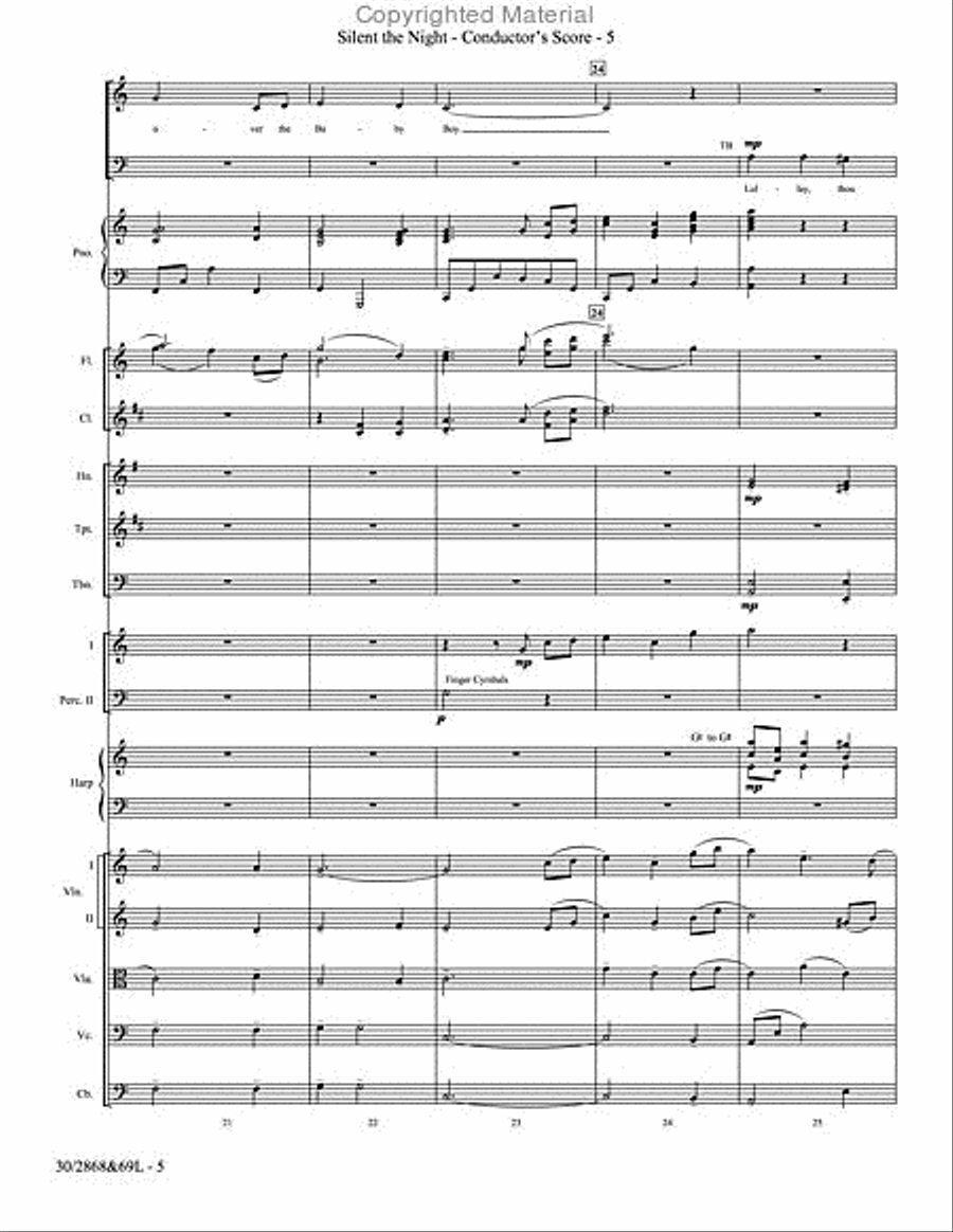 Silent the Night - Orchestral Score and CD with Printable Parts Choir scores gallery preview page 6