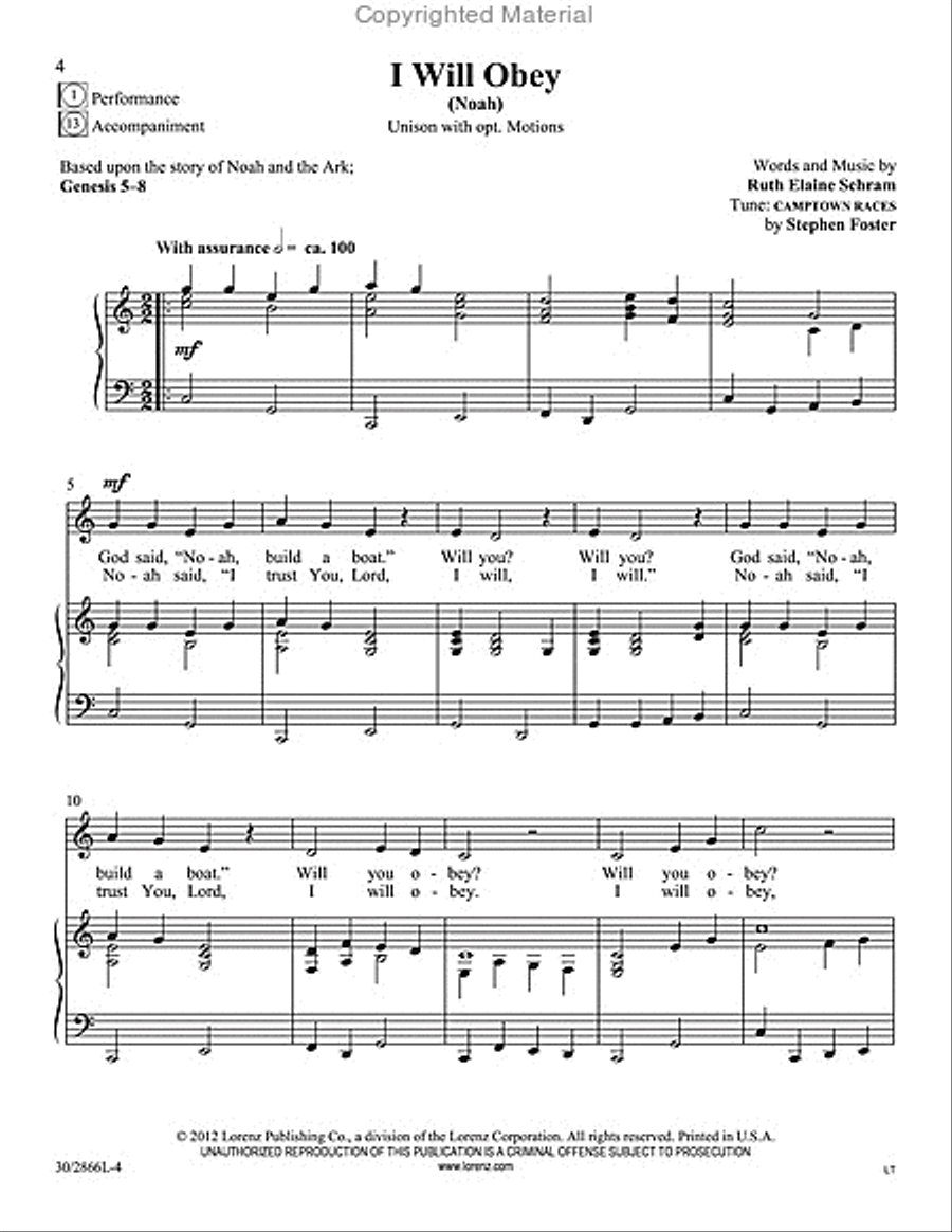 Sing Along with Sacred Songs - Songbook with Performance/Accompaniment CD Unison Choir scores gallery preview page 2