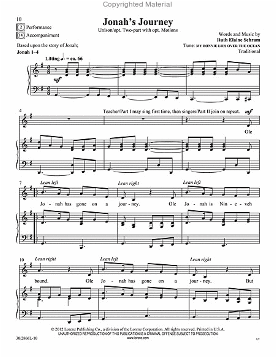 Sing Along with Sacred Songs - Songbook with Performance/Accompaniment CD Unison Choir scores gallery preview page 6