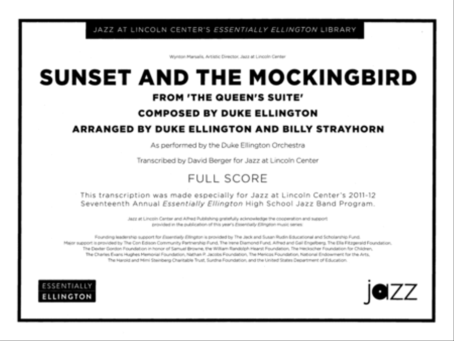 Sunset and the Mocking Bird (from The Queen's Suite) Jazz Ensemble scores gallery preview page 2