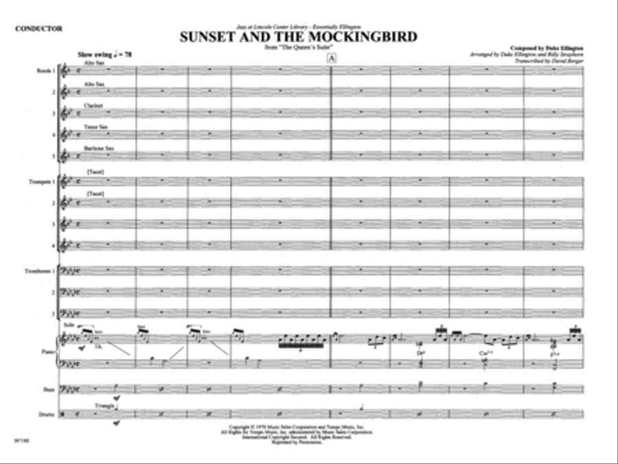 Sunset and the Mocking Bird (from The Queen's Suite) Jazz Ensemble scores gallery preview page 6