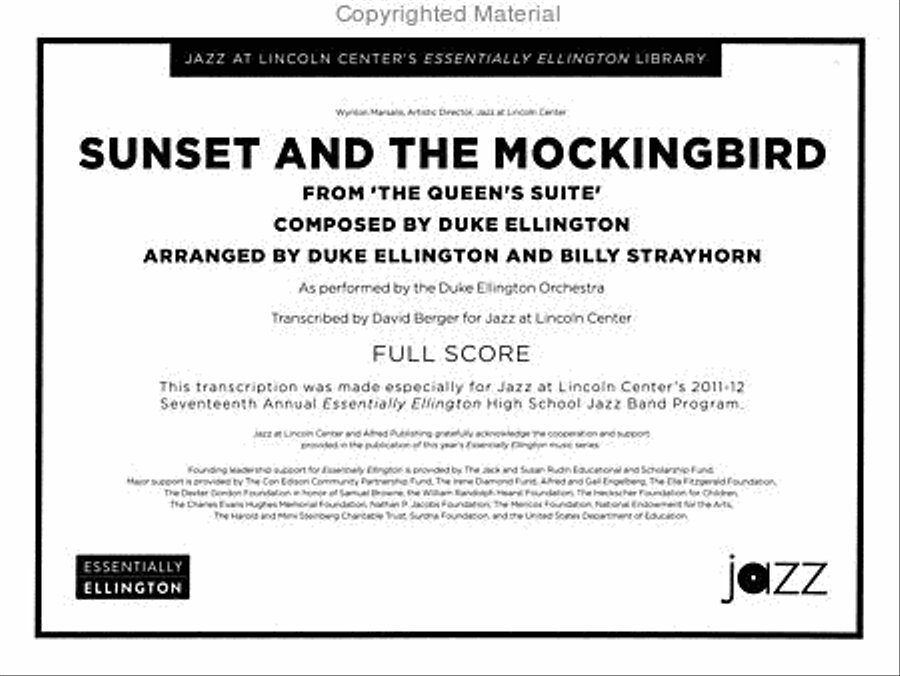 Sunset and the Mocking Bird (from The Queen's Suite) Jazz Ensemble scores gallery preview page 2