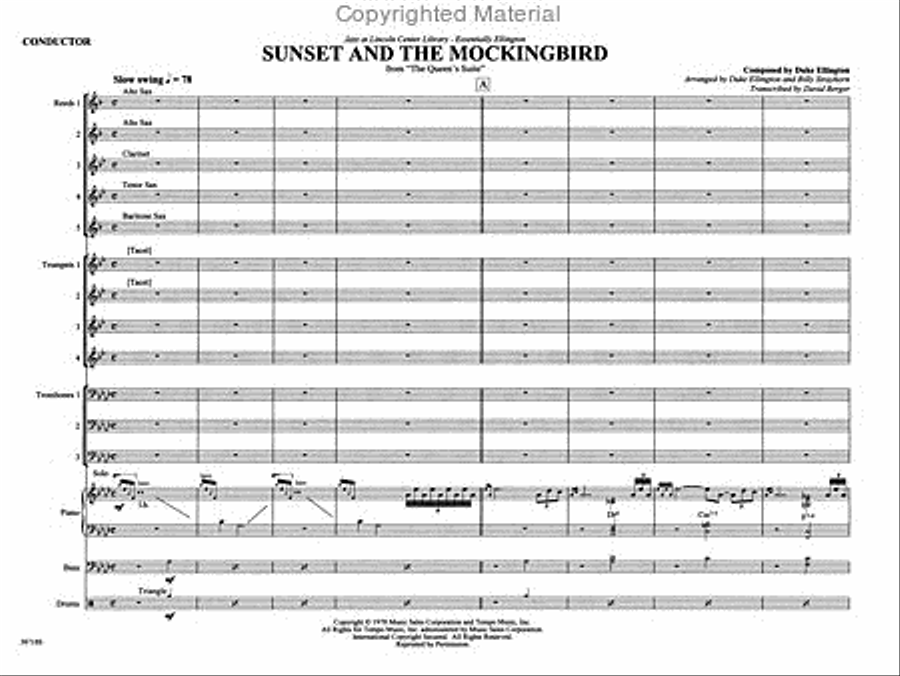 Sunset and the Mocking Bird (from The Queen's Suite) Jazz Ensemble scores gallery preview page 6