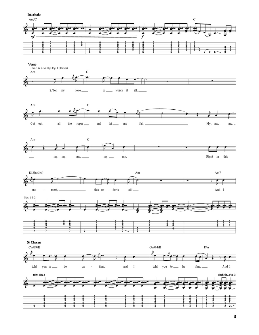 Skinny Love Skinny Love Acoustic Guitar scores gallery preview page 3