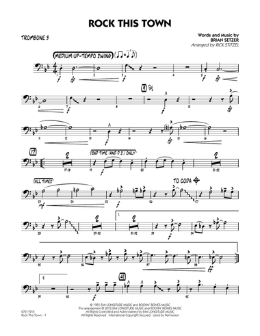 Rock This Town - Trombone 3