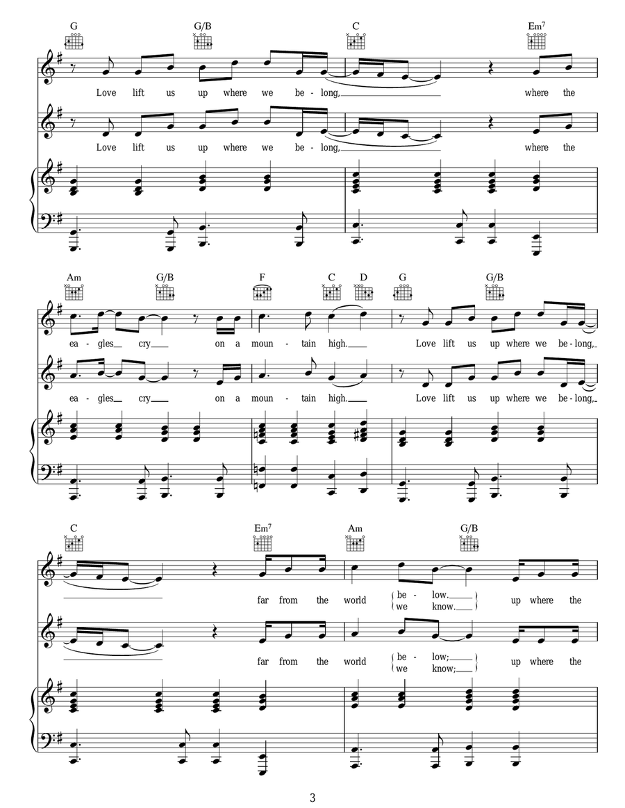 Up Where We Belong Up Where We Belong Acoustic Guitar scores gallery preview page 3