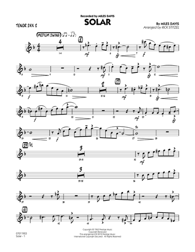Solar - Tenor Sax 2