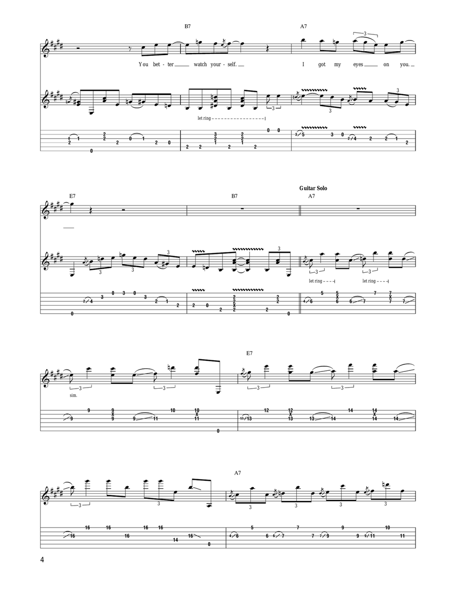 You Better Watch Yourself Acoustic Guitar scores gallery preview page 4