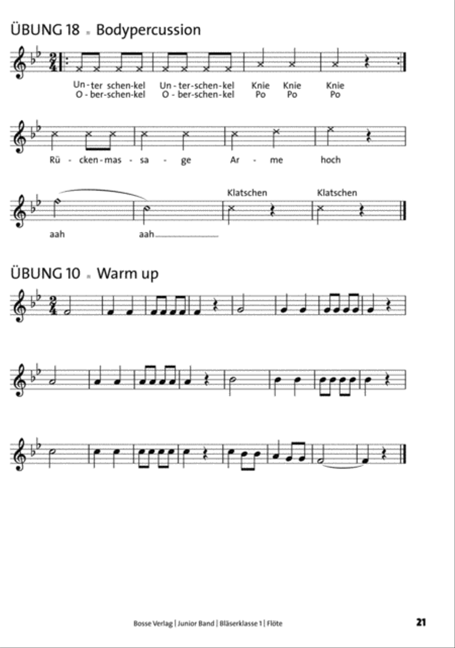 Junior Band Bläserklasse 1 for Flöte Flute scores gallery preview page 2