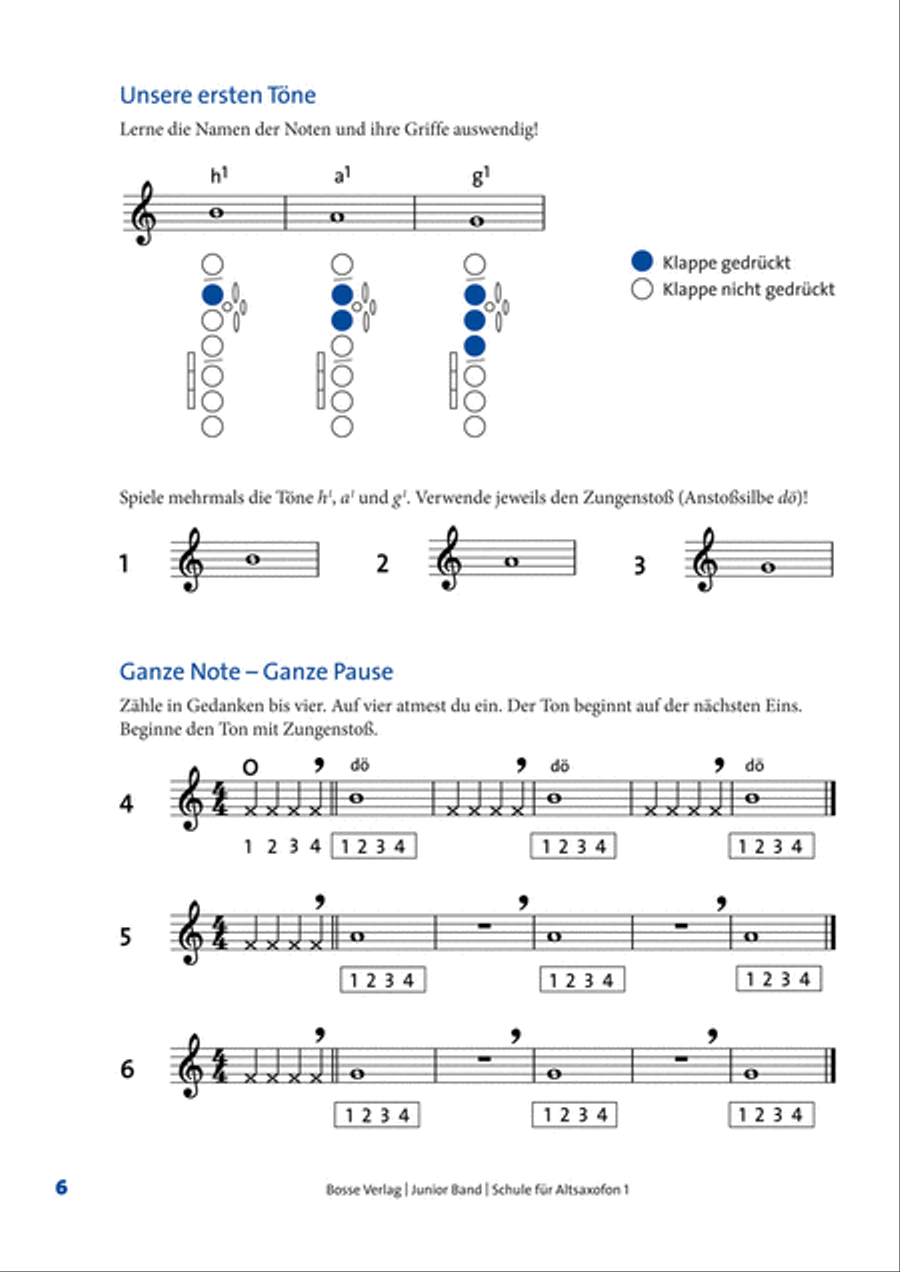 Junior Band Schule 1 for Altsaxofon (Baritonsaxofon) Baritone Saxophone scores gallery preview page 2