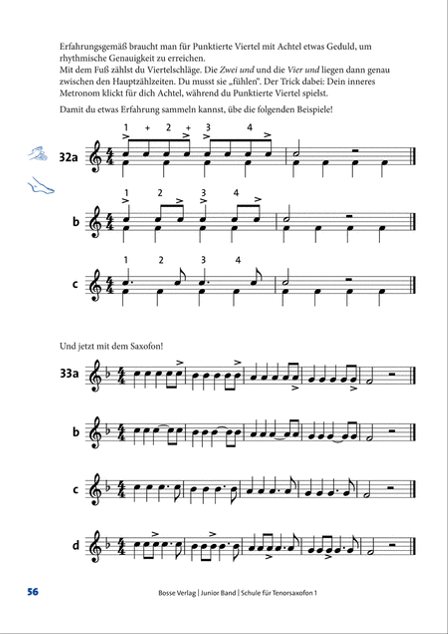 Junior Band Schule 1 for Tenorsaxofon (Sopransaxofon) Tenor Saxophone scores gallery preview page 3