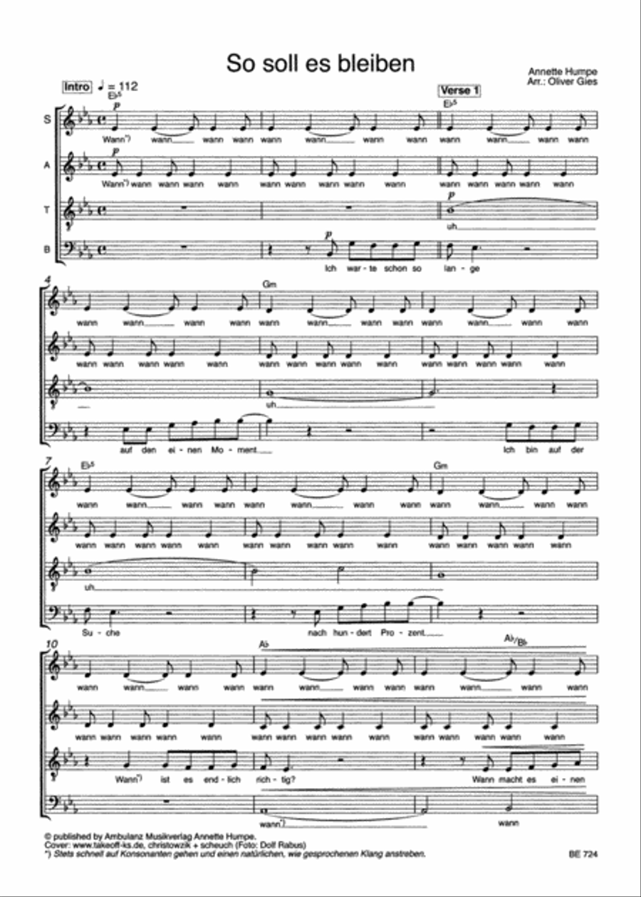 So soll es bleiben 4-Part scores gallery preview page 2