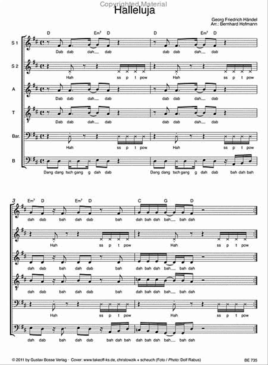 Halleluja aus Händels Messias Mixed Choir scores gallery preview page 2