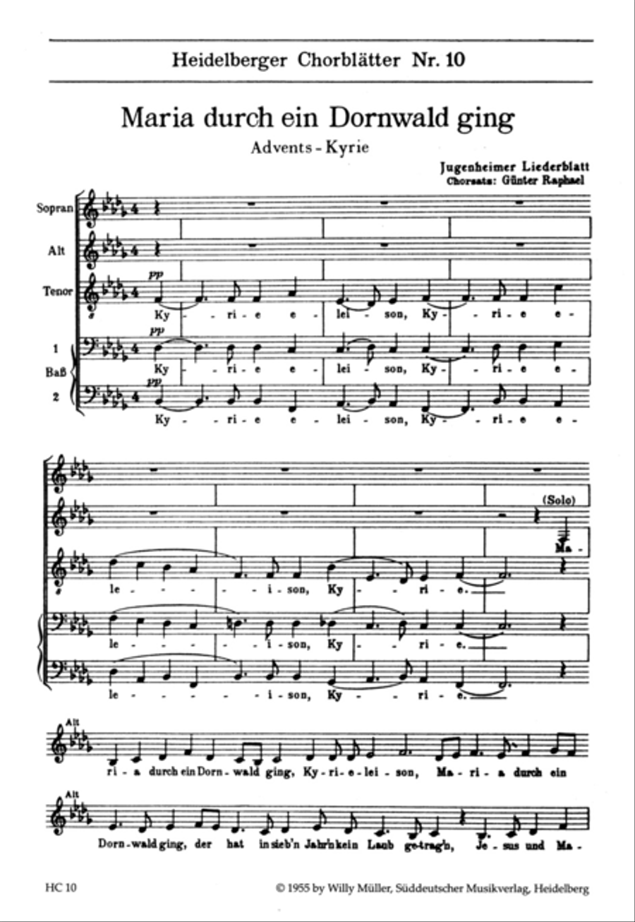 Heidelberger Chorblätter no. 10 4-Part scores gallery preview page 1