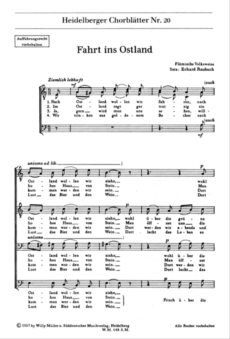 Heidelberger Chorblätter no. 20 4-Part scores gallery preview page 1