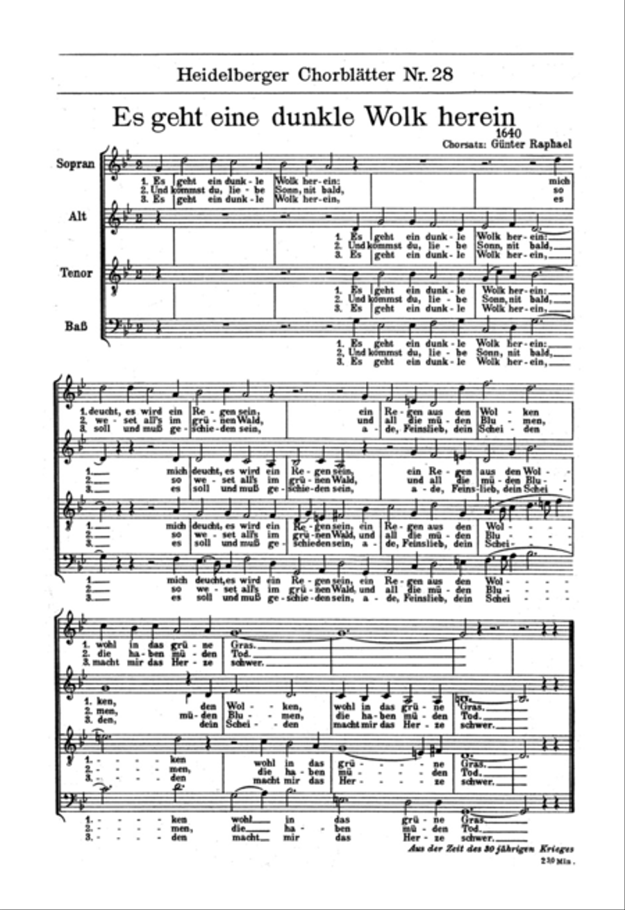 Heidelberger Chorblätter no. 28 4-Part scores gallery preview page 1